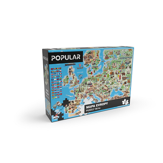 POPULAR Puzzle - Evropa, 160 ks - CZ