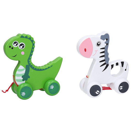 Wiky Zvířátko tahací dřevěné 12x13cm 3 druhy Wiky Zvířátko tahací dřevěné 12x13cm 3 druhy