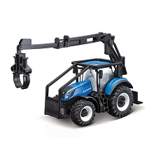 Bburago - FARMLAND Lesní traktor se 3 kládami - New Holland T7.315 HD, 10cm