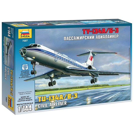 Zvezda Model Kit letadlo 7007 - Tupolev Tu-134B (1:144)