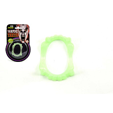 Teddies Zuby svítící upír 5cm na kartě karneval