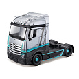 Bburago - Haulers custom cabs, M-B Actros Gigaspace, stříbrná, 1:43