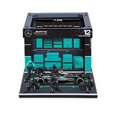 Bburago - Formula Racing F1 Pit Pass set - Mercedes-AMG Petronas W16 (2025) #12 Kimi Antonelli, 1:43