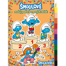 Rappa Omalovánka A5 Šmoulové Maluj podle barevných teček