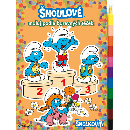 Rappa Omalovánka A5 Šmoulové Maluj podle barevných teček