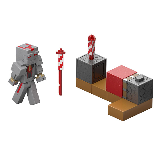 Mattel Minecraft  8CM FIGURKA S HERNÍ AKCÍ - FIREWORK LAUNCHER
