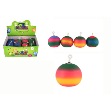 Teddies Míček antistresový mačkací silikon 11cm duhový mix barev