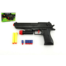 Teddies Pistole na pěnové náboje 2ks + špuntovka 5ks plast 30cm v krabici