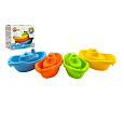 Teddies Lodě/lodičky do vody 4ks plast 11cm v krabičce 12x9,5x6cm 12m+