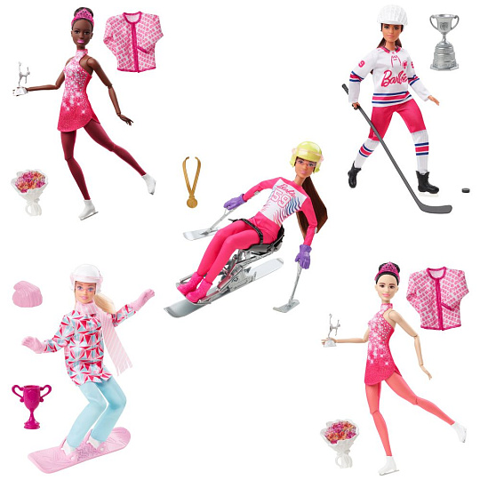 Mattel Barbie ZIMNÍ SPORTY PANENKA ASST
