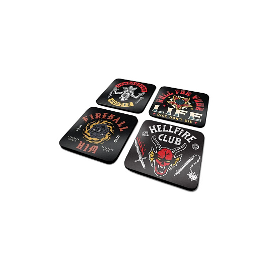 Sada podtácků Stranger Things 4 v krabičce 10,5x10,5cm Sada podtácků Stranger Things 4 v krabičce 10,5x10,5cm