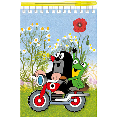 Akim Giochi Preziosi Psací sada: Blok A5 s kroužkovou vazbou + kuličkové pero - Krtek