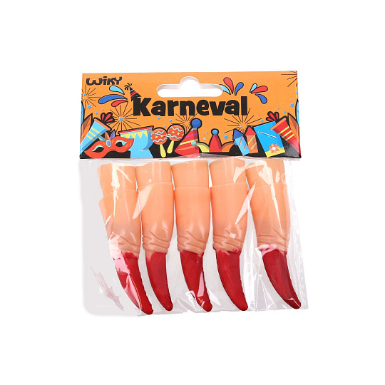 Wiky Prsty s drápy 10ks plast v sáčku karneval