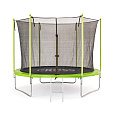 CROSS Trampolína CROSS se sítí, zelenočerná, 306x306x250cm