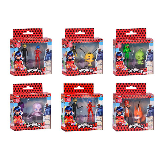 ORBICO Miraculous: Beruška a černý kocour- razítka 2 ks figurka Ast.