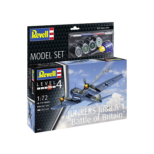 Revell ModelSet letadlo 64972 - Junkers Ju88 A-1 "Battle of Britain" (1:72) Revell ModelSet letadlo 64972 - Junkers Ju88 A-1 "Battle of Britain" (1:72)