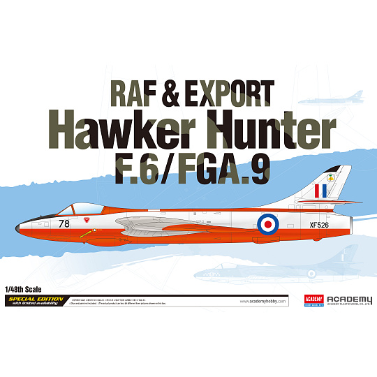 Academy Model Kit letadlo 12312 - RAF & Export Hawker Hunter F.6/FGA.9 (1:48)