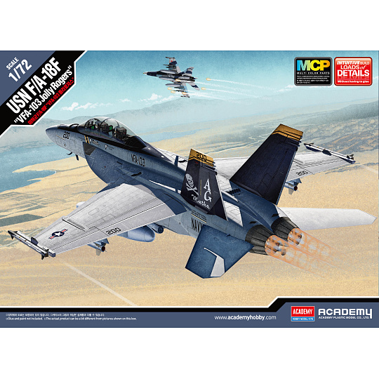 Academy Model Kit letadlo 12535 - USN F/A-18F "VFA-103 Jolly Rogers" MCP (1:72)