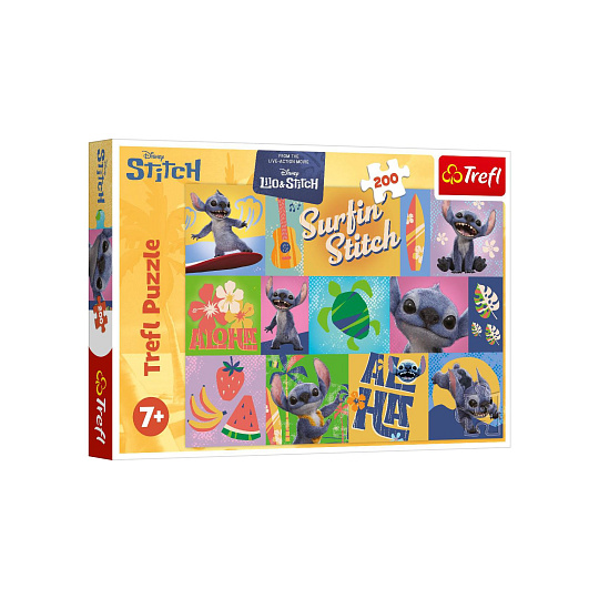 Puzzle Lilo&Stitch - Havajská dobrodružství 200 dílků 48x34cm v krabici 33x23x4cm