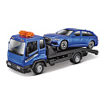 Bburago – STREET FIRE, Odtahové vozidlo Flatbed Tow Truck + Audi A6 Avant, 1:43