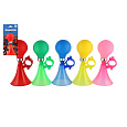 Klakson trumpeta na kolo 14cm 5 barev na kartě 10,5x22cm