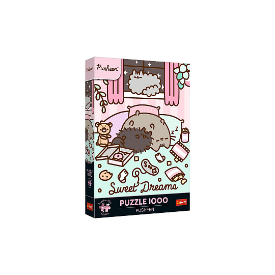 Trefl Puzzle Premium Plus: Pusheen 1000 dílků 48x68,3cm v krabici 27x40x6cm Trefl Puzzle Premium Plus: Pusheen 1000 dílků 48x68,3cm v krabici 27x40x6cm