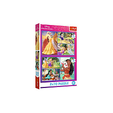 Trefl Puzzle 2x70 Disney Princezna - Pohádkové dny 27,5x18cm v krabici 19x29x4cm