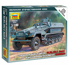 Zvezda Wargames (WWII) military 6127 - Sd.Kfz.251/1 Ausf.B (1:100)