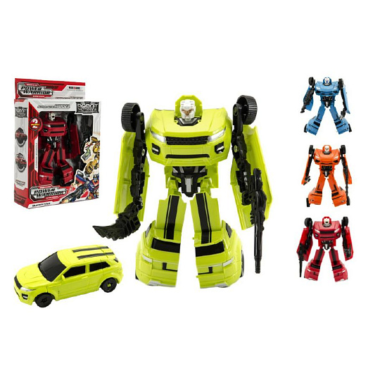 Teddies Robot/auto transformer plast 18cm asst 4 barvy v krabici 19x22x6cm Teddies Robot/auto transformer plast 18cm asst 4 barvy v krabici 19x22x6cm