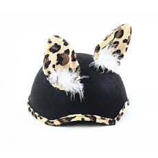 Rappa Dětský klobouk kočka s peřím