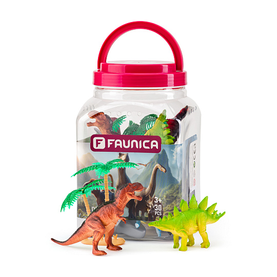 FAUNICA Zvířátka figurky sada v MEGA tubě - Dinosauři FAUNICA Zvířátka figurky sada v MEGA tubě - Dinosauři