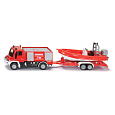 SIKU 1636 Blister - požární vozidlo Unimog s člunem
