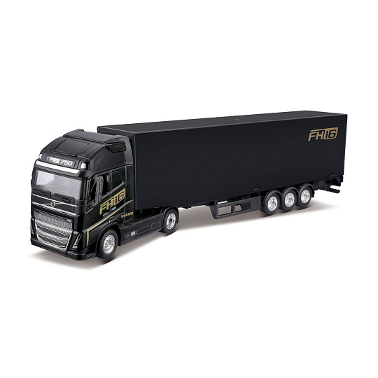 Bburago - Kamion s přívěsem Volvo FH16 Globetrotter 750 XXL/Trailer, FH16, 1:43