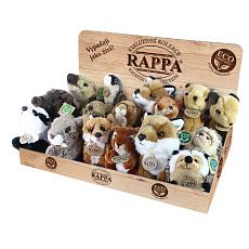 Rappa Displej exkluzivní plyš lesní zvířata ECO-FRIENDLY