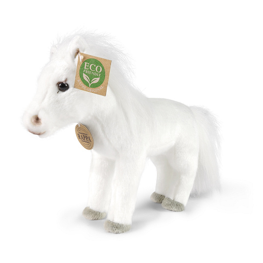 Rappa Plyšový kůň bílý 24 cm ECO-FRIENDLY