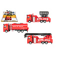 Teddies Auto hasiči kov/plast 21-23cm na zpětné natažení 3 druhy
