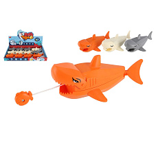 Teddies Zvířátko žralok na natažení do vody plast 13x8cm 3 barvy