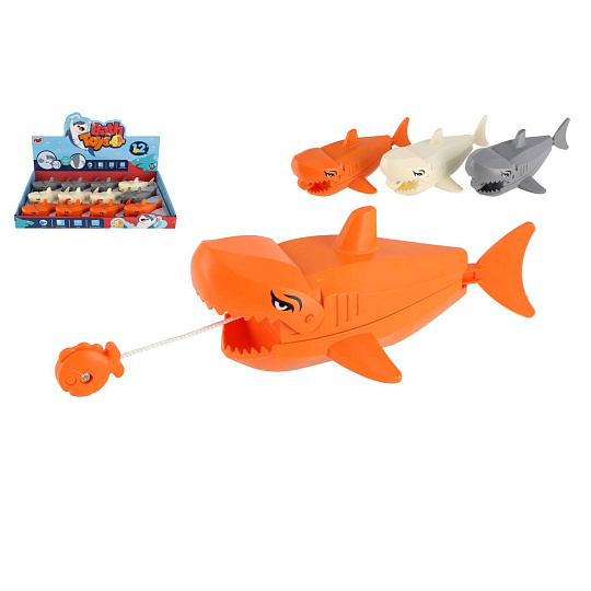 Teddies Zvířátko žralok na natažení do vody plast 13x8cm 3 barvy