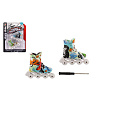 Teddies Brusle prstové plast 6cm se šroubovákem mix barev na kartě