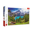 Puzzle Jezero Oeschinen Alpy, Švýcarsko 1500 dílků 85x58cm v krabici 40x26x6cm