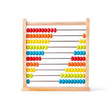 Woody Počítadlo přírodní s barevnými korálky