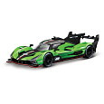 Bburago - RACE, Lamborghini SC63 v dekorativním boxu, zelená-černá, 1:43