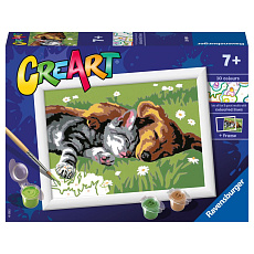 Ravensburger CreArt Spící pes a kočka Ravensburger CreArt Spící pes a kočka