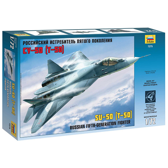 Zvezda Model Kit letadlo 7275 - Sukhoi T-50 Russian Stealth Fighter (1:72)