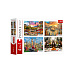 Puzzle 4v1 Malovaná města + Kapybary 4000 dílků 68,3x48cm v krabici 40x27x9cm
