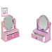 Teddies Zrcadlo šperkovnice zásuvka dřevo 16,2x24,2x8,5cm asst 3 barvy v krabici