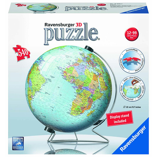 Ravensburger 3D puzzle Globus (anglický) 540 dílků