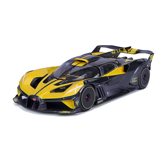 Bburago - Auta HOBBY, Bugatti Bolide, žluto-černá, 1:18
