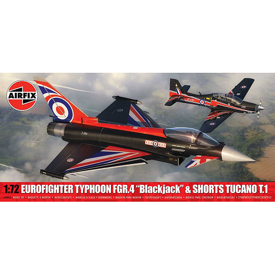 Airfix Classic Kit letadla A40003 - Eurofighter Typhoon FGR.4 (Blackjack) + Shorts Tucano T.1 (Twin Pack) (1:72)