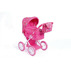 Teddies Kočárek pro panenky kov/plast 56x36,5x64cm v krabici